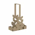 Porte-gobelet double en fer blanc, beige ou ivoire Made in Italy - Leiden Viadurini