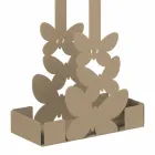 Porte-gobelet double en fer blanc, beige ou ivoire Made in Italy - Leiden Viadurini