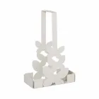 Porte-gobelet double en fer blanc, beige ou ivoire Made in Italy - Leiden Viadurini