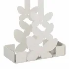 Porte-gobelet double en fer blanc, beige ou ivoire Made in Italy - Leiden Viadurini