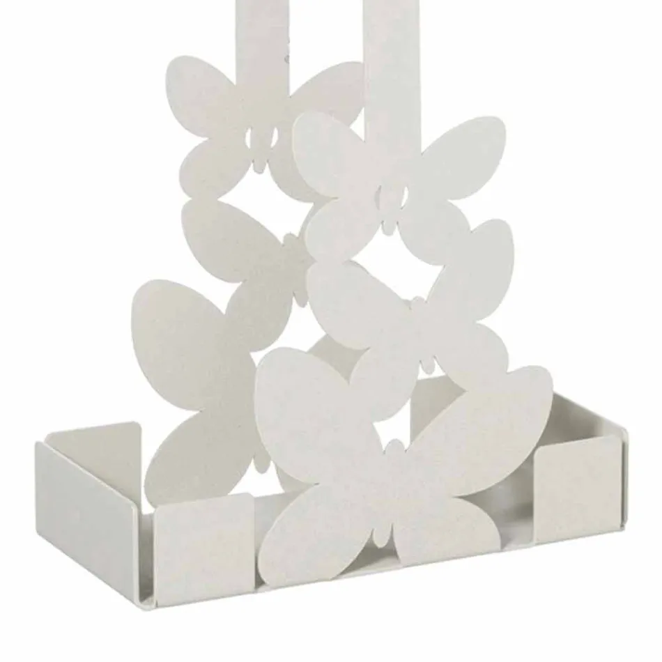 Porte-gobelet double en fer blanc, beige ou ivoire Made in Italy - Leiden Viadurini