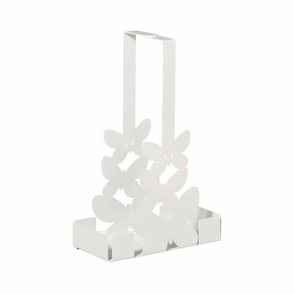 Porte-gobelet double en fer blanc, beige ou ivoire Made in Italy - Leiden Viadurini