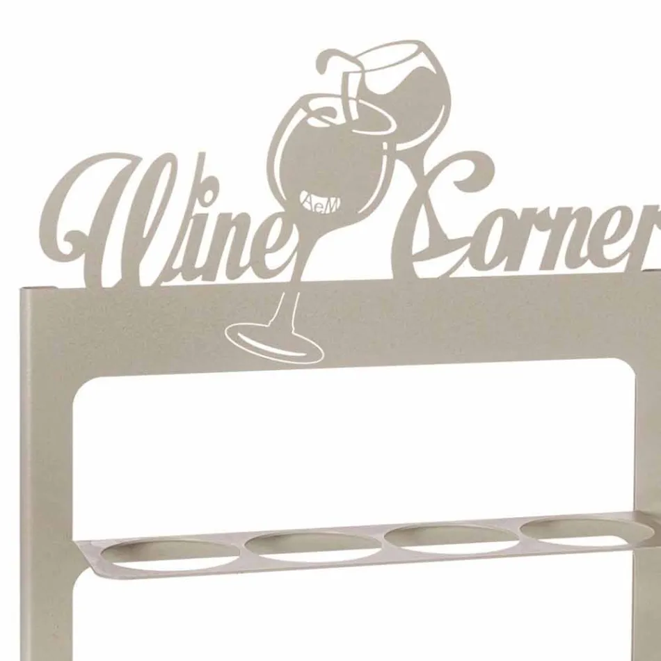 Porte-bouteille fait main en fer précieux Made in Italy - Maste Viadurini