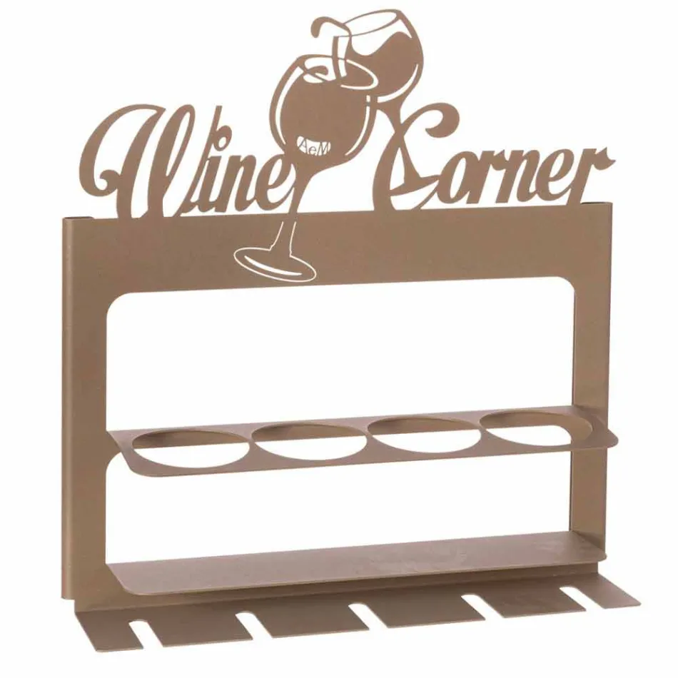 Porte-bouteille fait main en fer précieux Made in Italy - Maste Viadurini