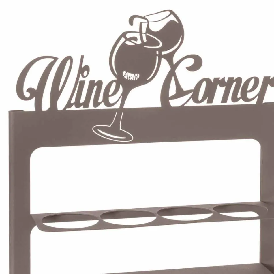 Porte-bouteille fait main en fer précieux Made in Italy - Maste Viadurini