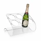Porte-bouteille autoportant pour 6 bouteilles en plexiglas transparent - Tanatin Viadurini