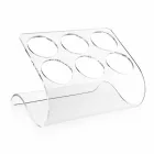 Porte-bouteille autoportant pour 6 bouteilles en plexiglas transparent - Tanatin Viadurini