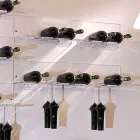 Porte-bouteille mural pour 6 bouteilles en plexiglas Made in Italy - Canberra Viadurini