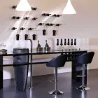 Porte-bouteille mural pour 6 bouteilles en plexiglas Made in Italy - Canberra Viadurini