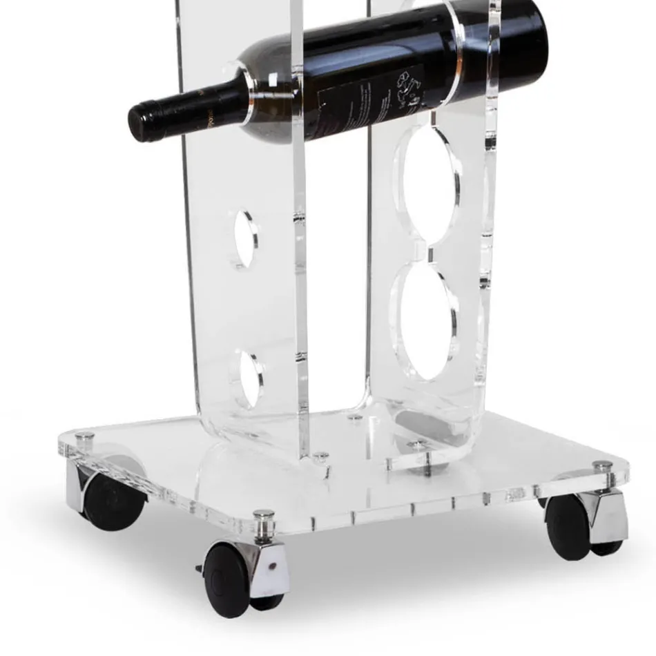 Porte-Bouteille Colonne et Seau à Glace en Acrylique Transparent - Ciampino Viadurini