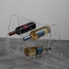 Porte-bouteille de vin au sol en cristal acrylique transparent - Dappino Viadurini