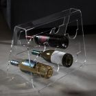 Porte-bouteille de vin au sol en cristal acrylique transparent - Dappino Viadurini