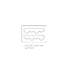 Porte-bouteille de vin au sol en cristal acrylique transparent - Dappino Viadurini