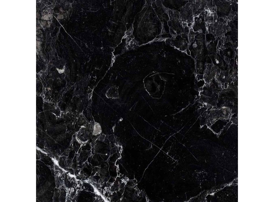 Grand bougeoir en marbre blanc, noir et laiton fabriqué en Italie - Bram Viadurini
