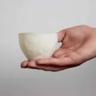 Bougeoir Design en Porcelaine Blanche Décorée 3 Pièces - Arcireale Viadurini