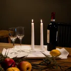 Bougeoir Design en Corian Blanc pour Salon Fabriqué en Italie - Sisifo Viadurini