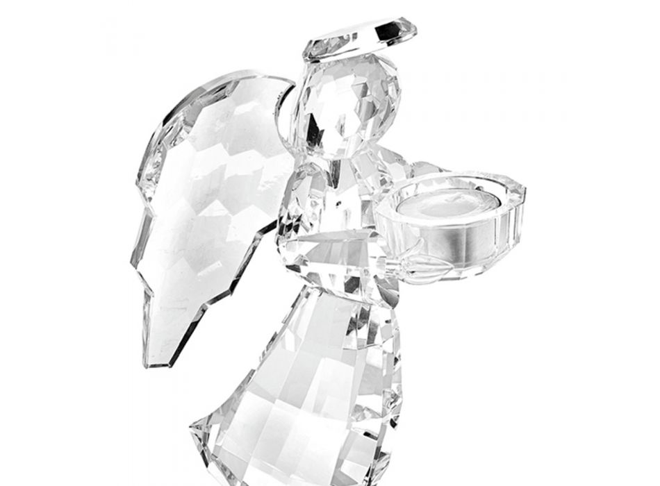 Bougeoir en cristal de luxe italien en forme d'ange - Paqui Viadurini