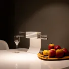 Porte-Couteau de Cuisine en Corian Blanc Made in Italy Design - Ivanova Viadurini