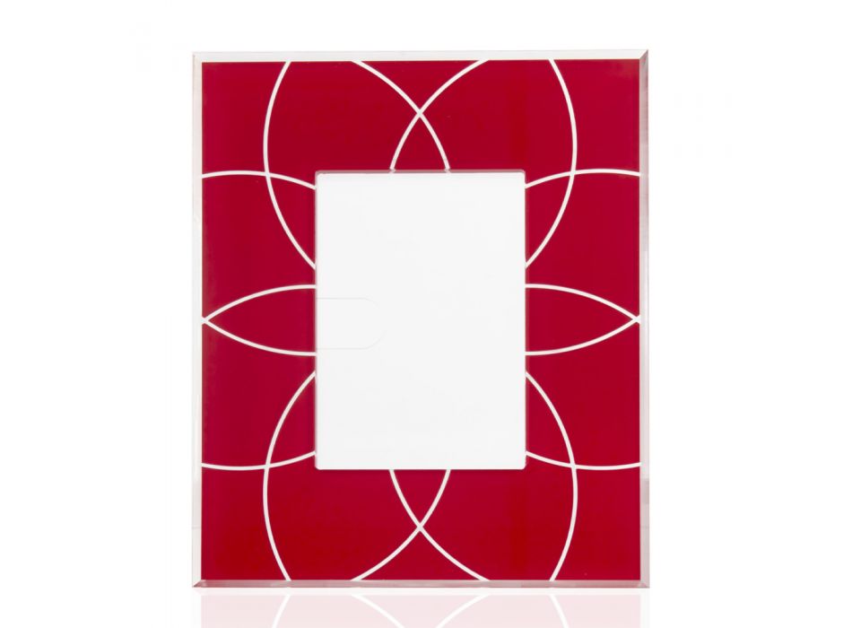 Cadre Photo 10x15 cm avec Cadre en Plexiglas Coloré et Décorations - Kang Viadurini