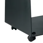 Porte-bois avec roulettes et poignées en métal fabriqué en Italie - Mouette Viadurini