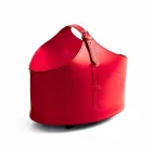 Portalegna de l'intérieur avec roue en cuir régénéré moderne Fabia Viadurini