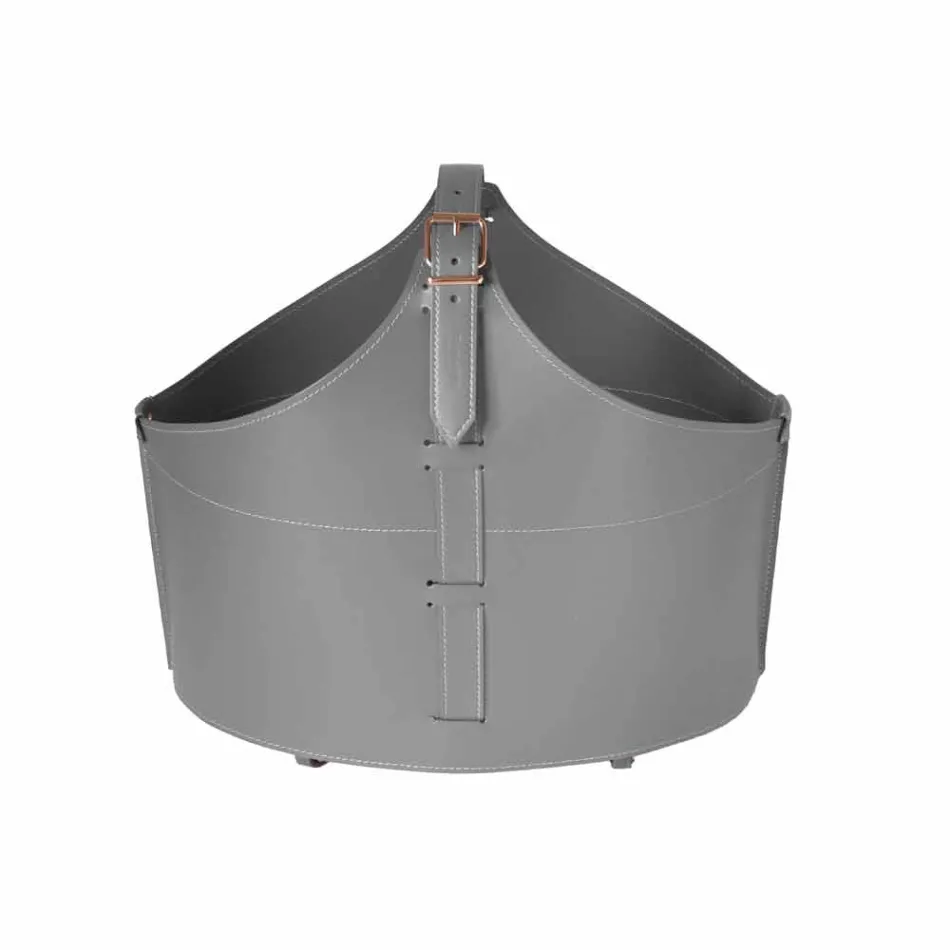 Portalegna de l'intérieur avec roue en cuir régénéré moderne Fabia Viadurini