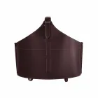 Portalegna de l'intérieur avec roue en cuir régénéré moderne Fabia Viadurini