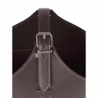 Portalegna de l'intérieur avec roue en cuir régénéré moderne Fabia Viadurini