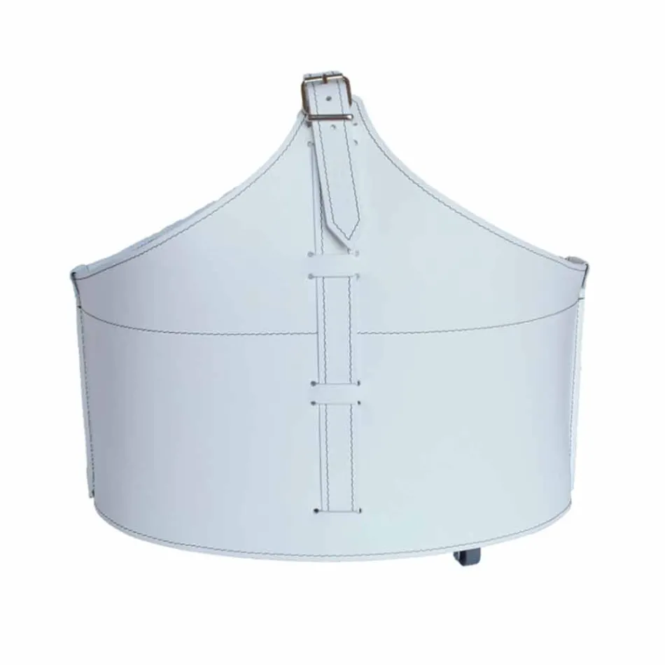 Portalegna de l'intérieur avec roue en cuir régénéré moderne Fabia Viadurini