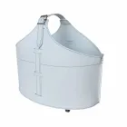 Portalegna de l'intérieur avec roue en cuir régénéré moderne Fabia Viadurini