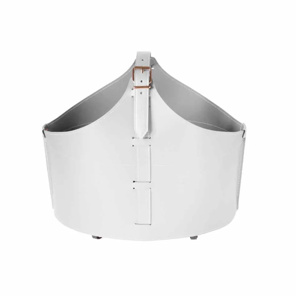 Portalegna de l'intérieur avec roue en cuir régénéré moderne Fabia Viadurini