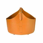 Portalegna de l'intérieur avec roue en cuir régénéré moderne Fabia Viadurini