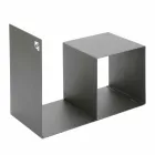 Support en bois d'intérieur en acier coloré avec table basse Made in Italy - Cecio Viadurini