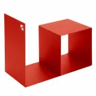 Support en bois d'intérieur en acier coloré avec table basse Made in Italy - Cecio Viadurini