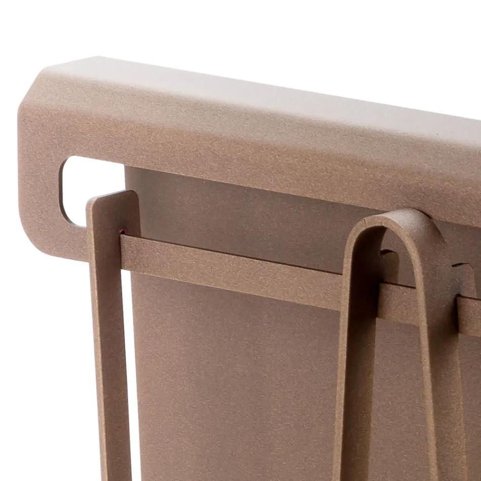 Support bois de chauffage d'intérieur en acier brun fabriqué en Italie avec des outils - Volturno Viadurini