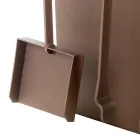 Support bois de chauffage d'intérieur en acier brun fabriqué en Italie avec des outils - Volturno Viadurini