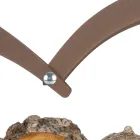 Porte-bûches d'intérieur en acier brun fabriqué en Italie - Affetto Viadurini