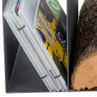 Porte-bûches design pour l'intérieur en acier gris Made in Italy - Tramontana Viadurini