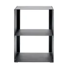 Porte-bûches en acier peint en noir Fabriqué en Italie - Fiamme Viadurini