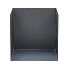 Porte-bûches en acier peint en noir fabriqué en Italie - Fiamme Viadurini