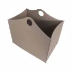 Portalegna cuir reconstitué avec des roues WoodBag fabriquées en Italie Viadurini