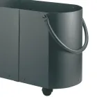 Porte-bois en différentes finitions avec 2 poignées latérales Fabriqué en Italie - Impala Viadurini