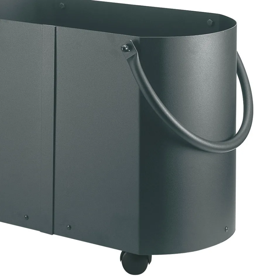 Porte-bois en différentes finitions avec 2 poignées latérales Fabriqué en Italie - Impala Viadurini