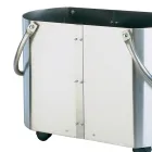 Porte-bois en différentes finitions avec 2 poignées latérales Fabriqué en Italie - Impala Viadurini