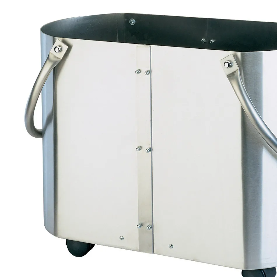 Porte-bois en différentes finitions avec 2 poignées latérales Fabriqué en Italie - Impala Viadurini