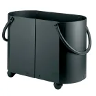 Porte-bois en différentes finitions avec 2 poignées latérales Fabriqué en Italie - Impala Viadurini