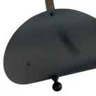 Support à bois en métal noir avec poignée en cuir fabriqué en Italie - Antilope Viadurini