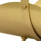 Porte-bûches en laiton avec poignée et 4 pieds Made in Italy - Tigre Viadurini