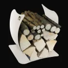 Porte-Bois de Chauffage Interne en Acier Peint Fabriqué en Italie - Leopoldo Viadurini