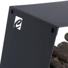 Porte-bûches de sol moderne en acier peint Made in Italy - Demetra Viadurini